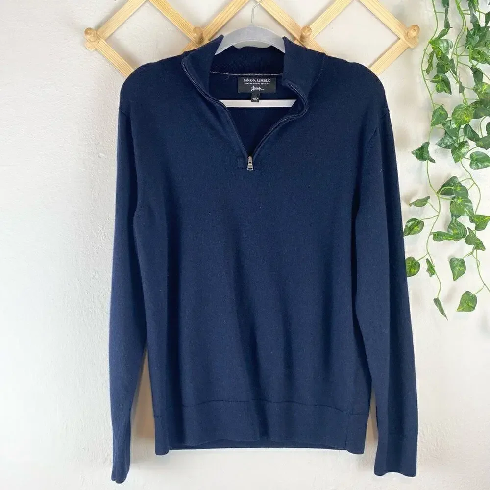BANANA REPUBLIC | 1/4 Zip Pullover Sweater E125